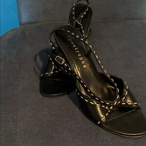 Apostrophe Black and White Women's Heels